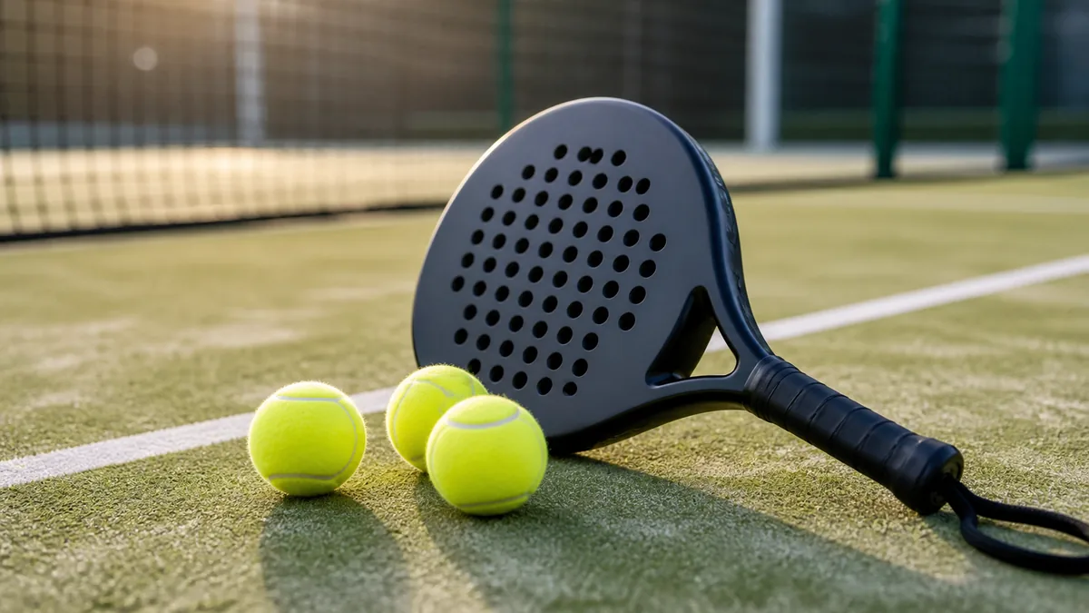 Pala y pelotas de pádel para principiantes